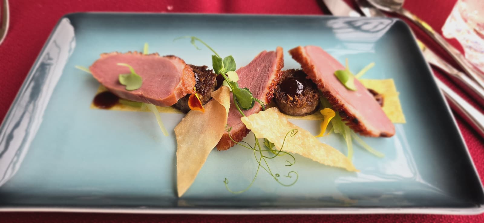A mid-cruise dish served at the table on the Royal Albatross